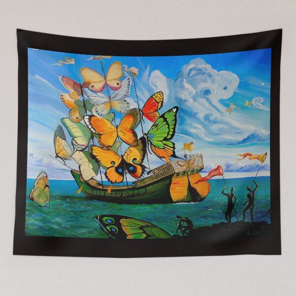 Item preview, BUTTERFLY SHIP : Vintage Abstract Painting Print designed and sold by posterbobs.