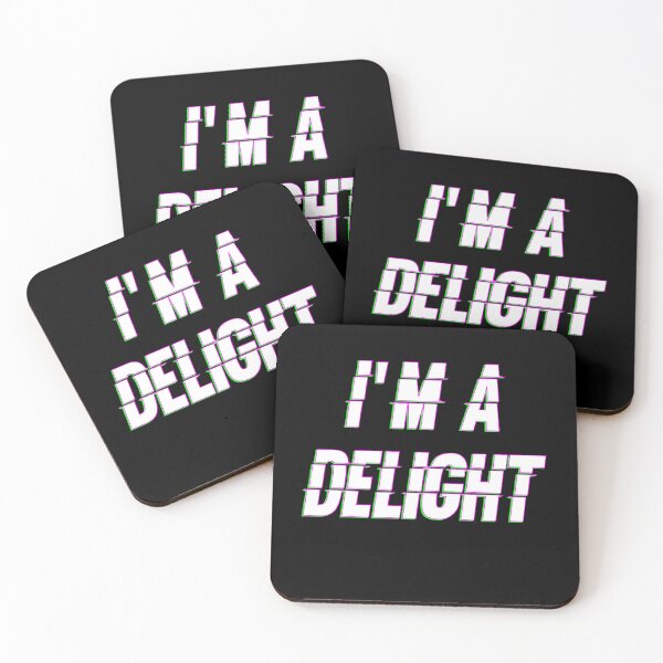 Item preview, I'm A Delight Snarky Sarcastic Funny Quote Glitch Futuristic designed and sold by feel-good-club.