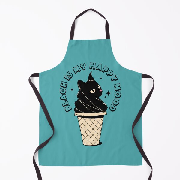 Item preview, Ice Cream Black Cat in blue designed and sold by charcoalcatco.