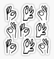 ok hand Sticker