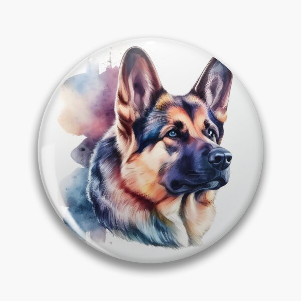 Item preview, Watercolor German Sheppard Portrait designed and sold by kwillhoite.