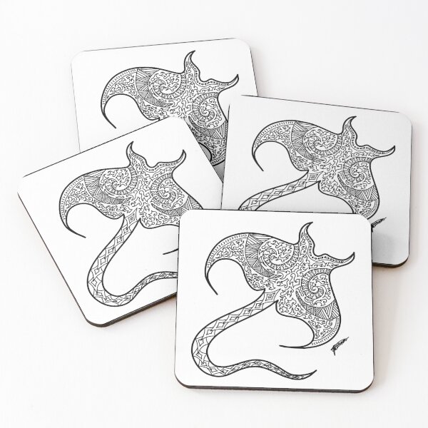 Aperçu de l'œuvre Stingray à motifs fidjiens créée et vendue par designsbygracep.