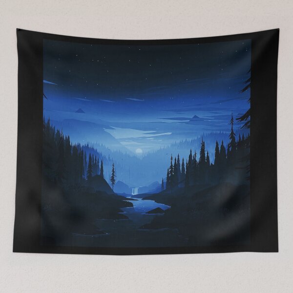 Item preview, Night Blue in the forest designed and sold by federicousai.