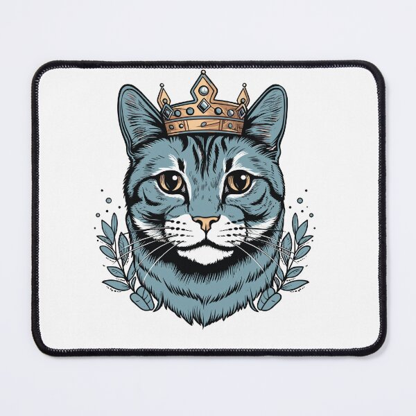 Item preview, Cute cartoon cat wearing a crown vector style designed and sold by Gerald Waters.