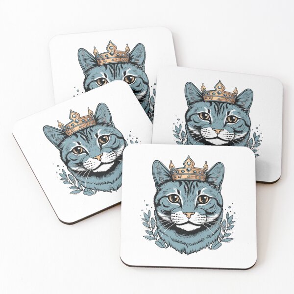Item preview, Cute cartoon cat wearing a crown vector style designed and sold by Gerald Waters.