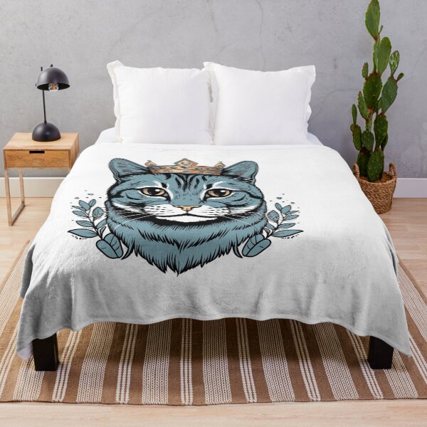 Item preview, Cute cartoon cat wearing a crown vector style designed and sold by Gerald Waters.