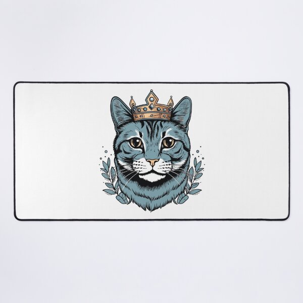 Item preview, Cute cartoon cat wearing a crown vector style designed and sold by Gerald Waters.