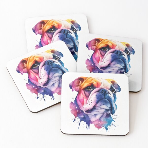 Item preview, Retrato de acuarela de bulldog americano designed and sold by kwillhoite.