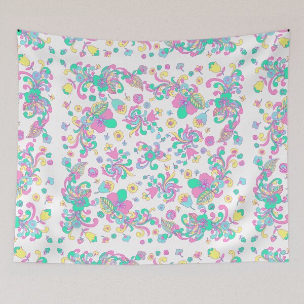 Item preview, Pastel Clean Girl retro Graphic Flower Pattern designed and sold by NPrintsDesign.