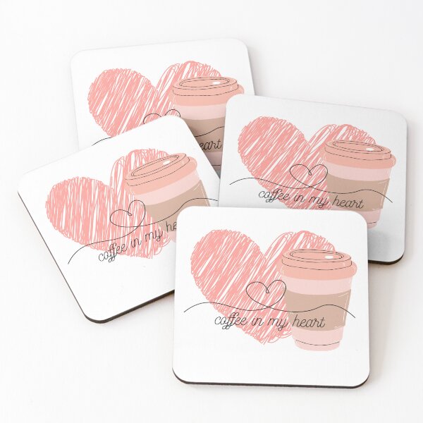 Item preview, Coffee in my heart designed and sold by ThingsByHerkiel.