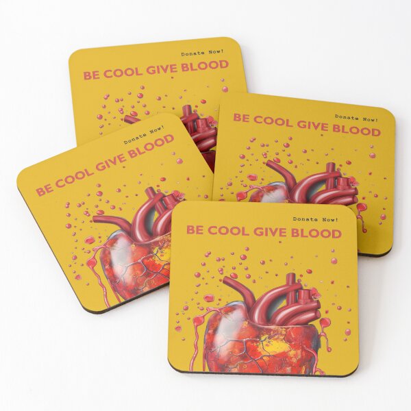 Item preview, Be Cool Give Blood Save Lives Donation Sticker designed and sold by TheCreativeFab.