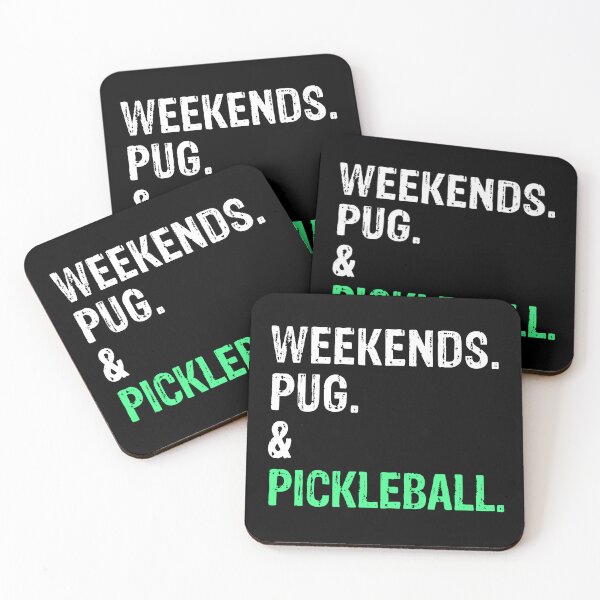 Item preview, Weekends Pug and Pickleball Funny Dog Gift  designed and sold by Guarddogdrive.