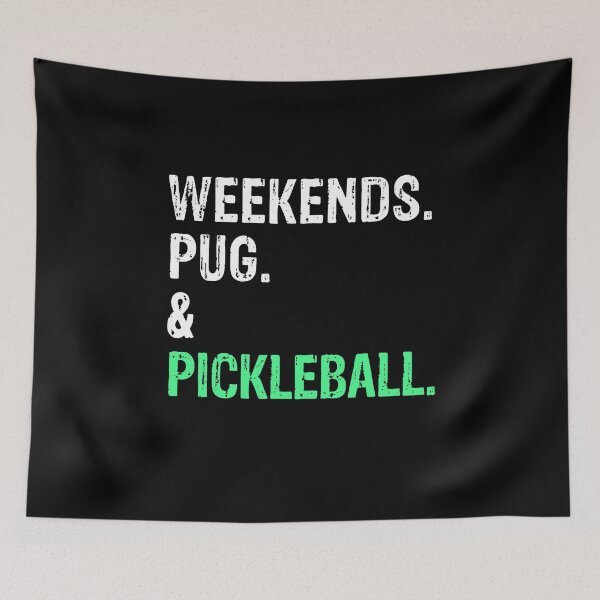 Item preview, Weekends Pug and Pickleball Funny Dog Gift  designed and sold by Guarddogdrive.