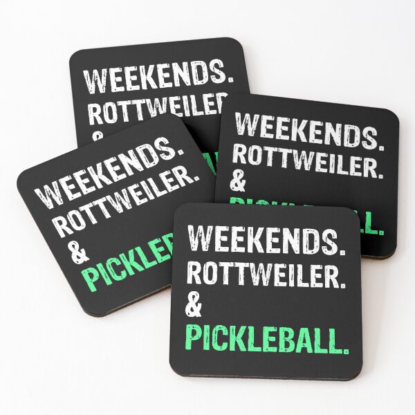 Item preview, Weekends Rottweiler and Pickleball Funny Dog Gift  designed and sold by Guarddogdrive.