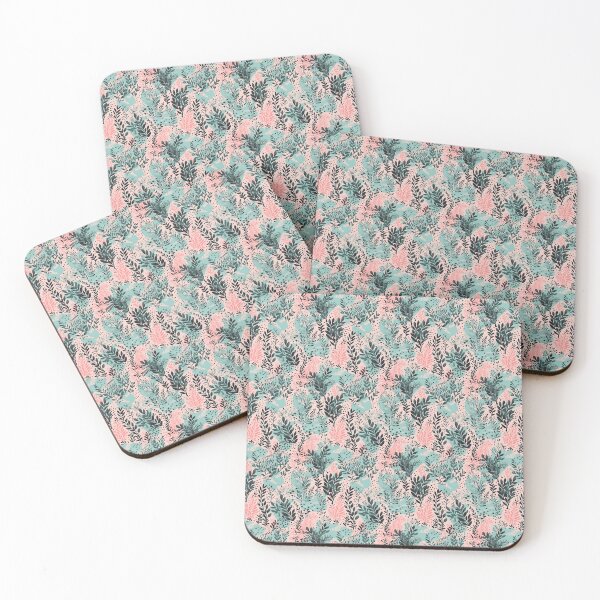 Item preview, Mint and Pink Forest Pattern designed and sold by CinEmmaDesign.
