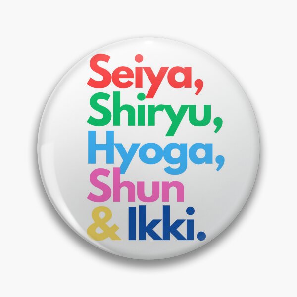 Item preview, Seiya, Shiriyu, Hyoga, Shun & Ikki color designed and sold by Film-T-Shirts.