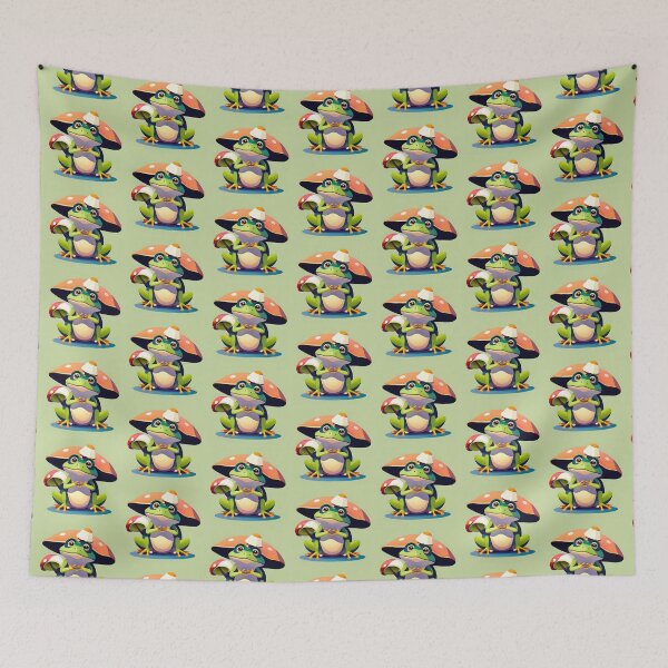 Item preview, Cute Frog With Mushroom Hat designed and sold by AgataKaja.