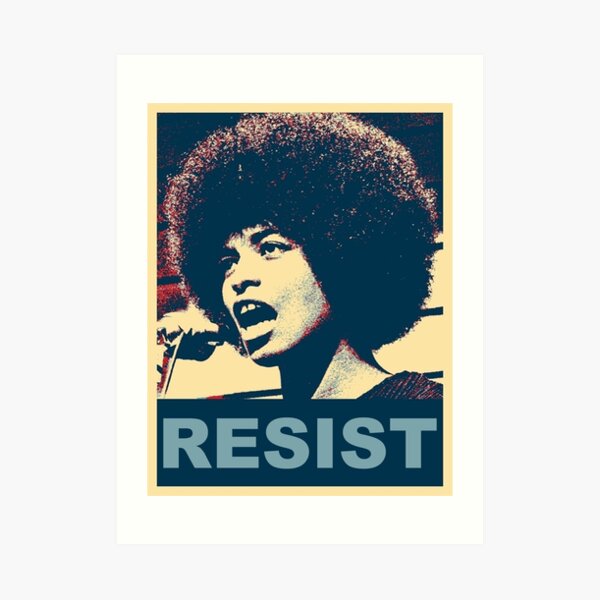 Angela -RESIST Art Print
