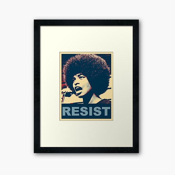Angela -RESIST Framed Art Print