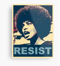Angela -RESIST Metal Print