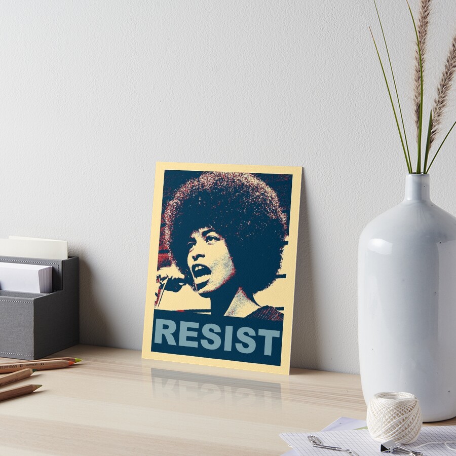 Angela -RESIST Art Board Print