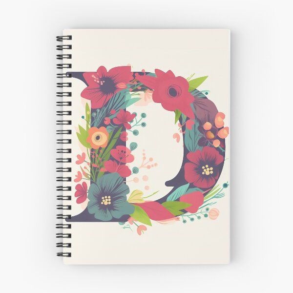 Item preview, Letter D in floral design designed and sold by dacivoje.
