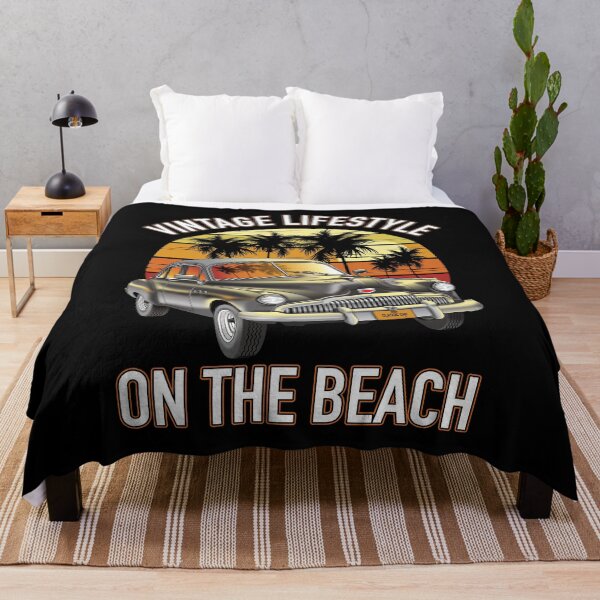 Item preview, Black classic car and Vintage lifestyle on the sunset beach designed and sold by SetthaSK.