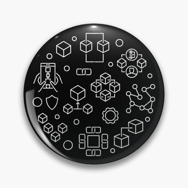 Item preview, Blockchain Technology outline circle-shaped Distressed Design for cryptocurrency and block-chain fans  designed and sold by venomousvector.