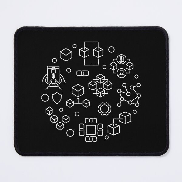 Item preview, Blockchain Technology outline circle-shaped Distressed Design for cryptocurrency and block-chain fans  designed and sold by venomousvector.