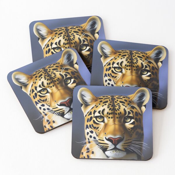 Artikelvorschau, Leopardenportrait, pastos, Ai Generated Art entworfen und verkauft von ACC .