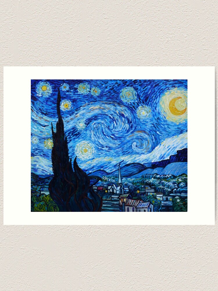 Fine Art Print The Starry Night - Vincent van Gogh