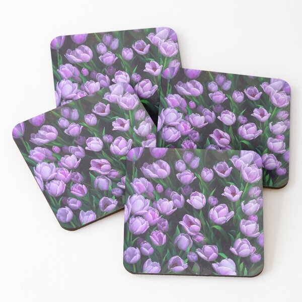 Item preview, Purple Dreams - Purple Tulip Meadow Art designed and sold by pinimgart.