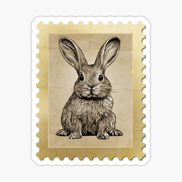 Item preview, Bunny Stamp designed and sold by Nicoandtheblood.