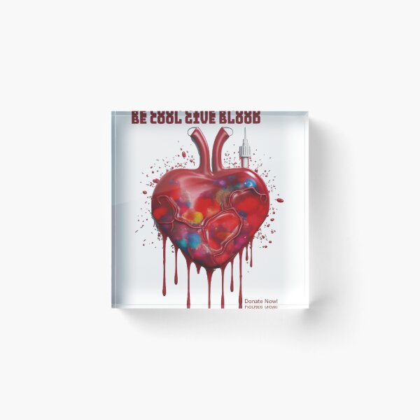 Item preview, Be Cool Give Blood Save Lives Donation Sticker designed and sold by TheCreativeFab.