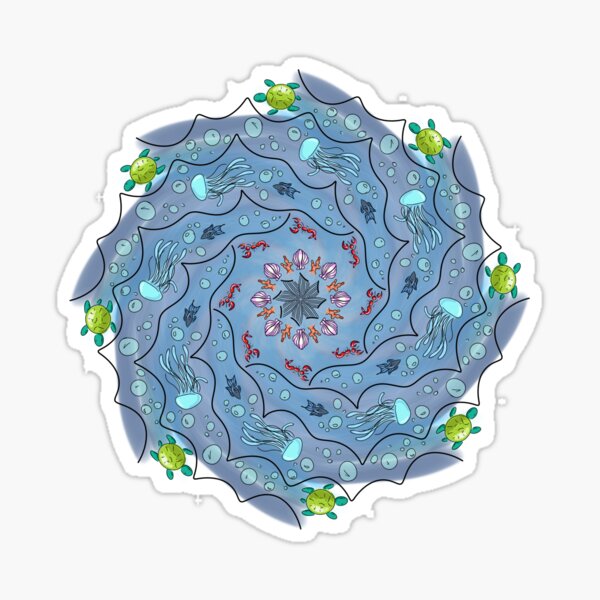 Ocean Mandala Sticker
