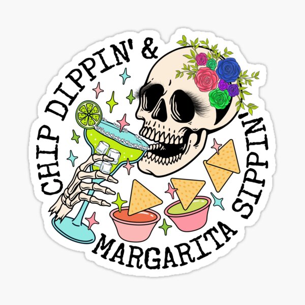 Vista previa del artículo con la obra «chip dippin & margarita bebiendo», diseñado y vendido por MrsGGallery.