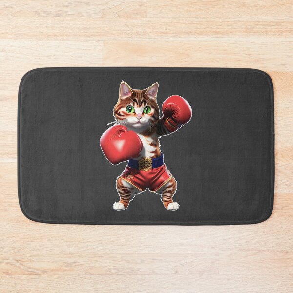Item preview, Cat boxer in red gloves designed and sold by IrinaGuArt.