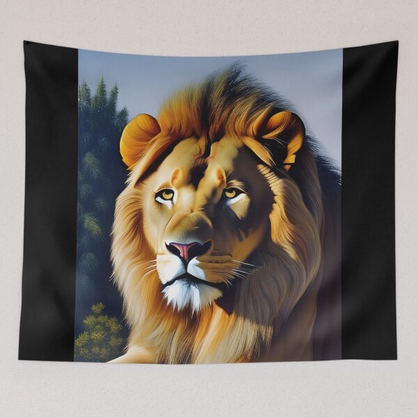 Aperçu de l'œuvre Portrait de lion, empâtement, Ai Generated Art créée et vendue par ACC .