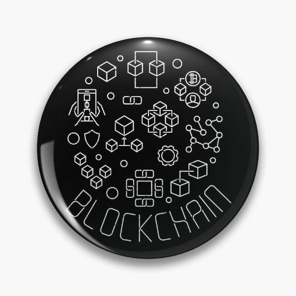Item preview, Blockchain Tech modern thin line round simple Distressed Design for cryptocurrency block-chain fans  designed and sold by venomousvector.