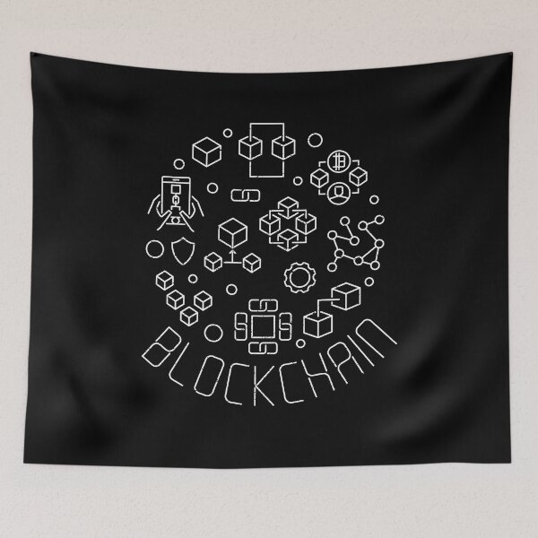 Item preview, Blockchain Tech modern thin line round simple Distressed Design for cryptocurrency block-chain fans  designed and sold by venomousvector.