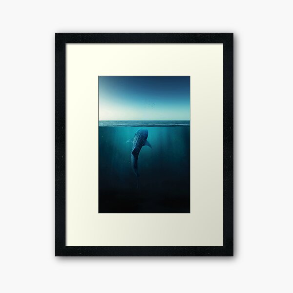 Aperçu de l'œuvre Décoration murale représentant un requin-baleine créée et vendue par SurfolioPrints.
