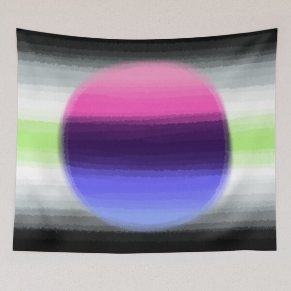 Aperçu de l'œuvre Watercolor Agender Omnisexual Pride Flag créée et vendue par Sum-Thangs.