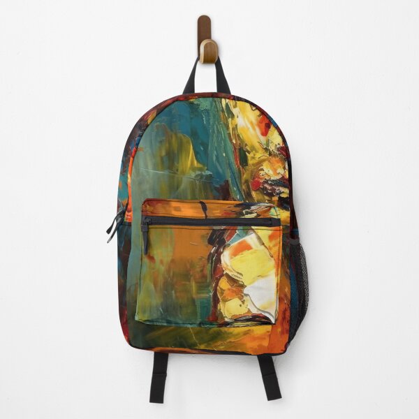 Item preview, Abstract Man Face Digital Art, "Contemplative Depths", Vibrant Palette Knife Technique, Fantasy Wall Decor, UHD Print designed and sold by stateofhuman.