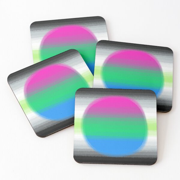 Aperçu de l'œuvre Watercolor Agender Polysexual Pride Flag créée et vendue par Sum-Thangs.