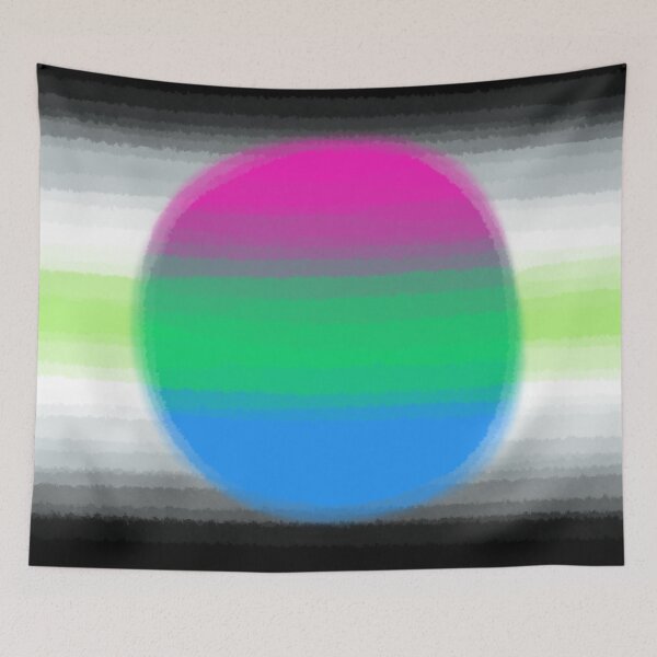 Aperçu de l'œuvre Watercolor Agender Polysexual Pride Flag créée et vendue par Sum-Thangs.