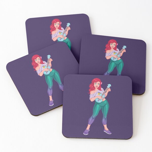 Item preview, Ukulele Mermaid Fan - Digital Illustration designed and sold by dreampigment.