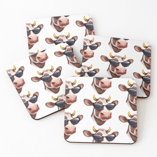 Artikelvorschau, Kuh mit Sonnenbrille cool Bull Vintage entworfen und verkauft von jnhayes13.