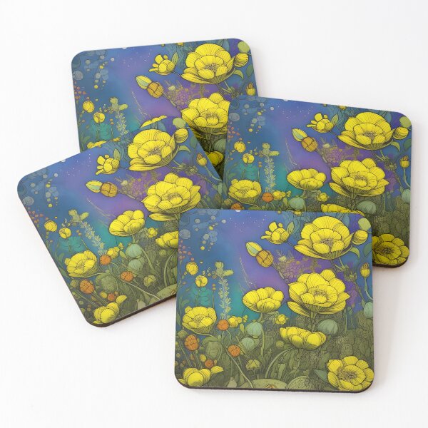 Item preview, Yellow Flowers at Midnight designed and sold by LyndiiLoubie.