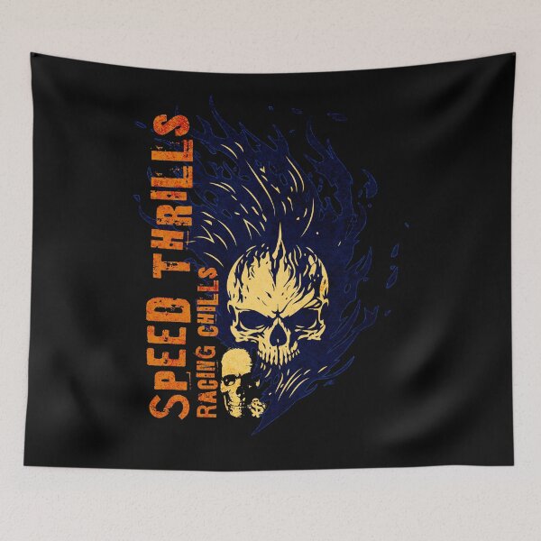 Item preview, Speed Thrills, Racing Chills Skull Dollar Skull Face Fast Racer Drag Racing Motorcycle Racing Street Racing Cars Skull Face  designed and sold by CarantinedChaos.