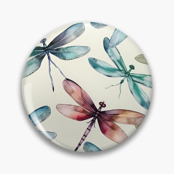 Artikelvorschau, Dragonfly Pattern : Watercolour and Ink entworfen und verkauft von MTJ-Mushrooms.